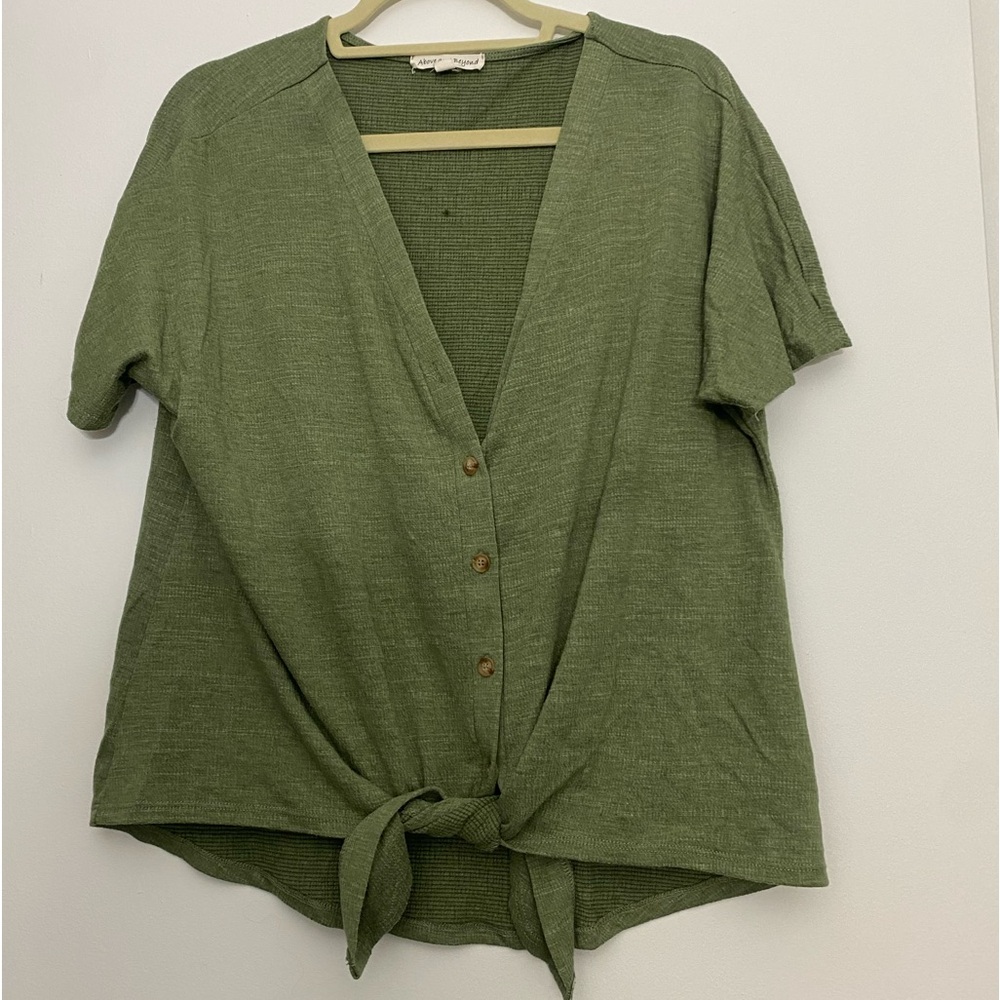 Above and Beyond front tie shirt